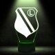 Lampka biurkowa Creative Lampka Nocna Biurkowa Legia Warszawa Herb Logo Podświetlany 3D + Pilot 3