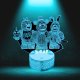 Lampka biurkowa Creative Lampka Nocna Biurkowa Dla Dzieci Fnaf Five Nights At Freddy's Led + Pilot 2