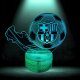 Lampka biurkowa Creative Lampka Nocna Biurkowa Dla Dzieci Fc Barcelona Piłka Korki 16 Led 3D + Pilot 2