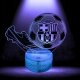 Lampka biurkowa Creative Lampka Nocna Biurkowa Dla Dzieci Fc Barcelona Piłka Korki 16 Led 3D + Pilot 4