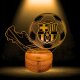 Lampka biurkowa Creative Lampka Nocna Biurkowa Dla Dzieci Fc Barcelona Piłka Korki 16 Led 3D + Pilot 6