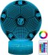 Lampka biurkowa Creative Lampka Nocna Biurkowa Dla Dzieci Fc Barcelona Piłka Herb 16 Led 3D + Pilot 1