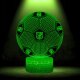 Lampka biurkowa Creative Lampka Nocna Biurkowa Dla Dzieci Fc Barcelona Piłka Herb 16 Led 3D + Pilot 1