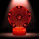 Lampka biurkowa Creative Lampka Nocna Biurkowa Dla Dzieci Fc Barcelona Piłka Herb 16 Led 3D + Pilot 2