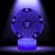 Lampka biurkowa Creative Lampka Nocna Biurkowa Dla Dzieci Fc Barcelona Piłka Herb 16 Led 3D + Pilot 4
