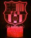 Lampka biurkowa Plexido Lampka Nocna Dla Dzieci Fc Barcelona Herb Led 3D 1