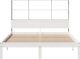 vidaXL vidaXL Łóżko z regałem, bez materaca, białe, 120x190 cm, sosnowe 4