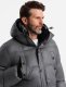 Kurtka męska Ombre Długa kurtka męska puffer z zapinanymi kieszeniami  grafitowa V1 OM-JALJ-0186 XL 2