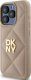 DKNY DKNY DKHCP15XPQDSLE iPhone 15 Pro Max 6.7" beige/beige Quilted Stack Logo 1
