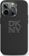 DKNY DKHCP16SSMCBSK iPhone 16 6.1" black/black hardcase Liquid Silicone Metal Logo 1
