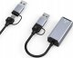 HUB USB Bounn Adapter USB/TYPE C Ethernet 1000Mbps 5