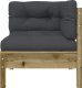 vidaXL Sofa ogrodowa z poduszkami i podnóżkiem, 2-osobowa 8