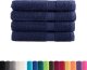 vidaXL Ręczniki premium SOLUND, 4 szt., granatowe, 100x200 cm 2