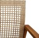 vidaXL Ławka ogrodowa, beżowa, 112 cm, polirattan i drewno akacjowe 8