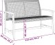 vidaXL Ławka ogrodowa, beżowa, 112 cm, polirattan i drewno akacjowe 9