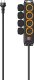 Hama LISTWA ZASILAJĄCA BUDOWLANA 4GN SCHUKO, CZARNA, 4M, 3680W, IP44 1