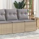 vidaXL vidaXL 4-cz. sofa ogrodowa z poduszkami, beżowy, rattan PE i akacja 1