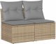 vidaXL vidaXL 4-cz. sofa ogrodowa z poduszkami, beżowy, rattan PE i akacja 1