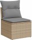 vidaXL vidaXL 4-cz. sofa ogrodowa z poduszkami, beżowy, rattan PE i akacja 3