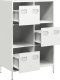 vidaXL vidaXL Szafka, biała, 68x39x103,5 cm, stal 4