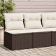 vidaXL vidaXL 4-cz sofa ogrodowa z poduszkami, brązowy rattan PE i akacja 1