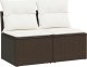 vidaXL vidaXL 4-cz sofa ogrodowa z poduszkami, brązowy rattan PE i akacja 1