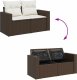 vidaXL 7-cz. zestaw wypoczynkowy do ogrodu, z poduszkami, brązowy 9