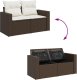 vidaXL 8-cz. zestaw wypoczynkowy do ogrodu, z poduszkami, brązowy 9