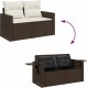 vidaXL vidaXL 4-cz zestaw wypoczynkowy do ogrodu, poduszki, brązowy rattan PE 6