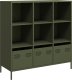 vidaXL vidaXL Szafka, oliwkowa, 101,5x39x103,5 cm, stal 2