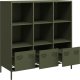 vidaXL vidaXL Szafka, oliwkowa, 101,5x39x103,5 cm, stal 4