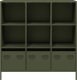 vidaXL vidaXL Szafka, oliwkowa, 101,5x39x103,5 cm, stal 5