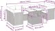 vidaXL 8-cz. zestaw mebli ogrodowych z poduszkami, beżowy, polirattan 12