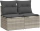 vidaXL vidaXL 4-cz sofa ogrodowa z poduszkami, jasnoszary, rattan PE i akacja 1