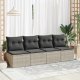 vidaXL vidaXL 4-cz sofa ogrodowa z poduszkami, jasnoszary, rattan PE i akacja 2