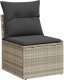 vidaXL vidaXL 4-cz sofa ogrodowa z poduszkami, jasnoszary, rattan PE i akacja 3