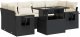 vidaXL 7-cz. zestaw wypoczynkowy do ogrodu, z poduszkami, czarny 2