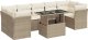 vidaXL 8-cz. zestaw mebli ogrodowych z poduszkami, beżowy, polirattan 2