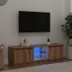 vidaXL Szafka pod TV z oświetleniem LED, dąb artisan, 120x30x36 cm 1