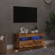 vidaXL Szafka pod TV z oświetleniem LED, stare drewno, 80x35x40 cm 4
