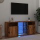 vidaXL Szafka pod TV z oświetleniem LED, stare drewno, 120x30x50 cm 1