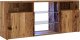 vidaXL Szafka pod TV z oświetleniem LED, stare drewno, 120x30x50 cm 5