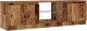 vidaXL Szafka pod TV z oświetleniem LED, stare drewno, 120x30x36 cm 6