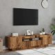 vidaXL Szafka pod TV z oświetleniem LED, stare drewno, 160x35x40 cm 4