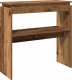 vidaXL vidaXL Stolik konsolowy, stare drewno, wysoki połysk, 80x30x80 cm 2
