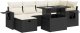 vidaXL 7-cz. zestaw wypoczynkowy do ogrodu, z poduszkami, czarny 2
