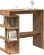 vidaXL vidaXL Stolik barowy z półkami, dąb artisan, 100x50x101,5 cm 1