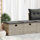 vidaXL vidaXL 2-cz sofa ogrodowa z poduszkami, jasnoszary, rattan PE i akacja 1