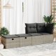 vidaXL vidaXL 2-cz sofa ogrodowa z poduszkami, jasnoszary, rattan PE i akacja 2