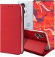 Hello Case ETUI Z KLAPKĄ DO Motorola Edge 50 Fusion CZERWONE ZAMYKANE MAGNETYCZNE 1